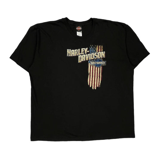 Thunderbird Harley Davidson Graphic T-Shirt - 3XL Black Cotton