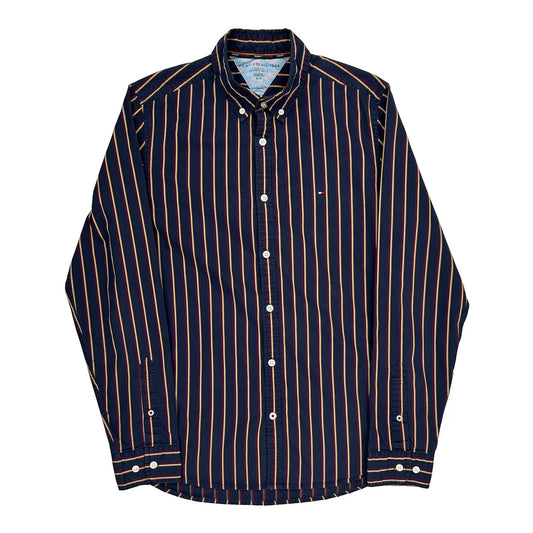 Tommy Hilfiger Slim Fit Shirt - Small Navy Cotton