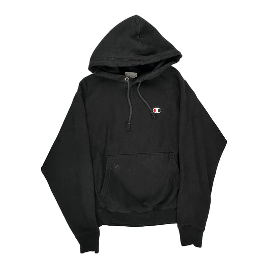 Reverse Weave Champion Hoodie - Small Black Cotton
