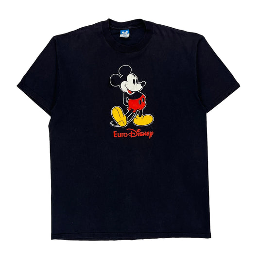 Eurodisney Disney Cartoon T-Shirt - XL Black Cotton