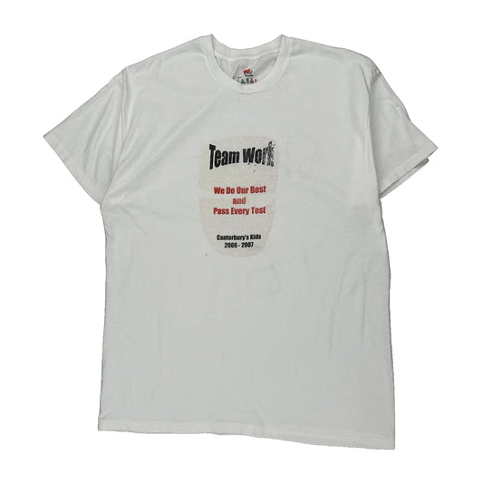 Hanes T-Shirt - XL White Cotton