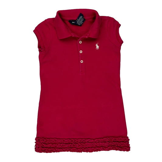 Age 3 Ralph Lauren Dress - Small Red Cotton