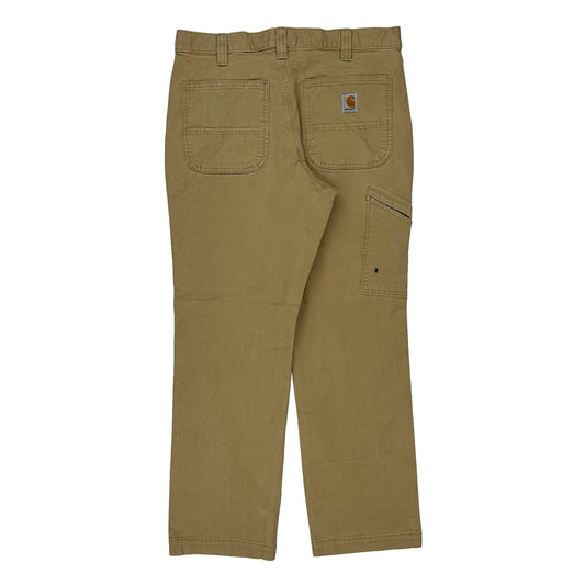 Carhartt Carpenter Trousers - 32W 28L Khaki Cotton