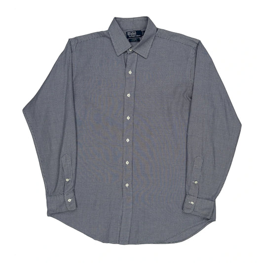 Curham Classic Fit Polo By Ralph Lauren Checked Shirt - Large Grey Cotton