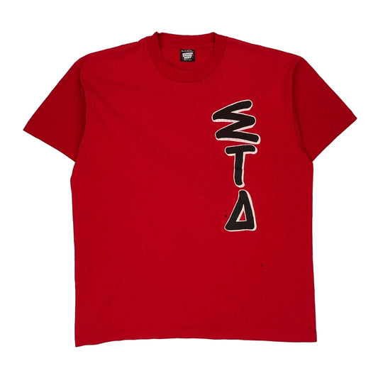 Screen Stars Single Stitch T-Shirt - XL Red Cotton Blend