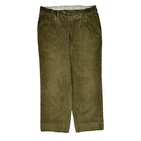 Burberry Cord Trousers - 36W 28L Khaki Cotton