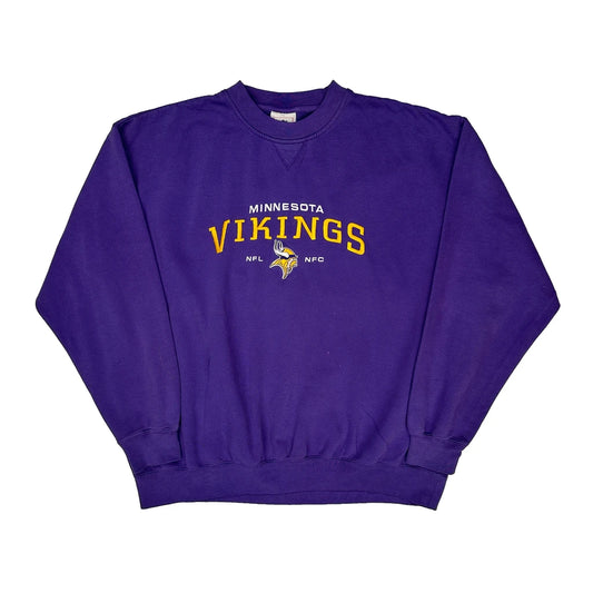 Vintage Minnesota Vikings Nfl Sweatshirt - XL Purple Cotton