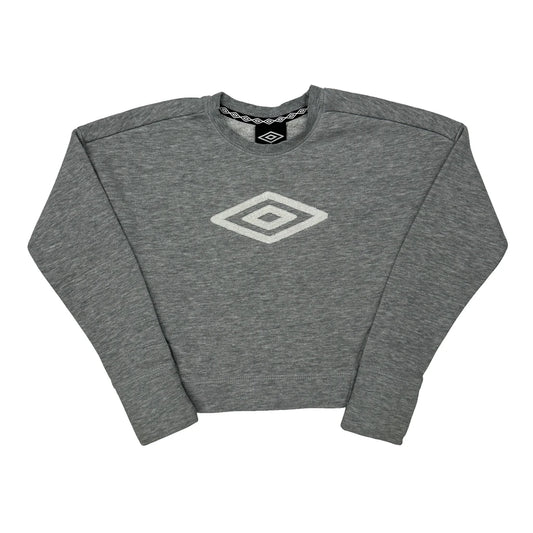 Vintage Age 6 Umbro Sweatshirt - Small Grey Cotton Blend