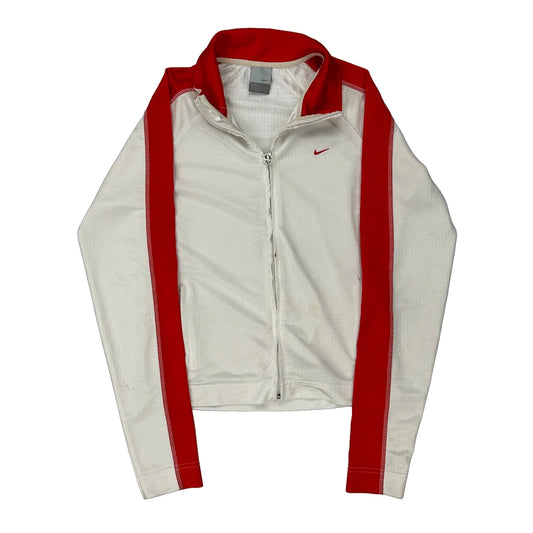 Nike Track Jacket - Medium Red Polyester