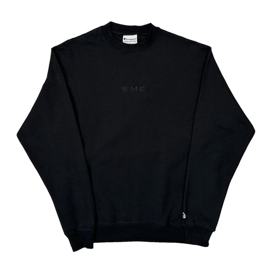 Vintage Champion Sweatshirt - Large Black Cotton