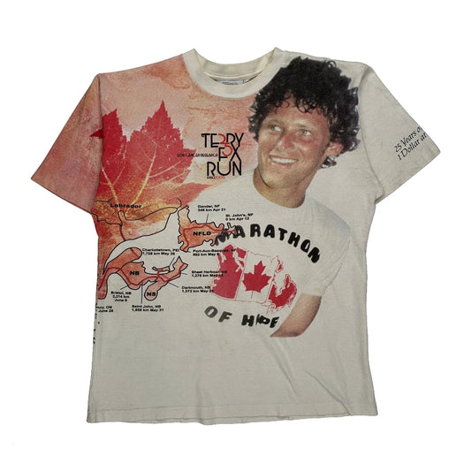 Terry Fox Run Terry Fox Foundation Graphic T-Shirt - Medium White Cotton
