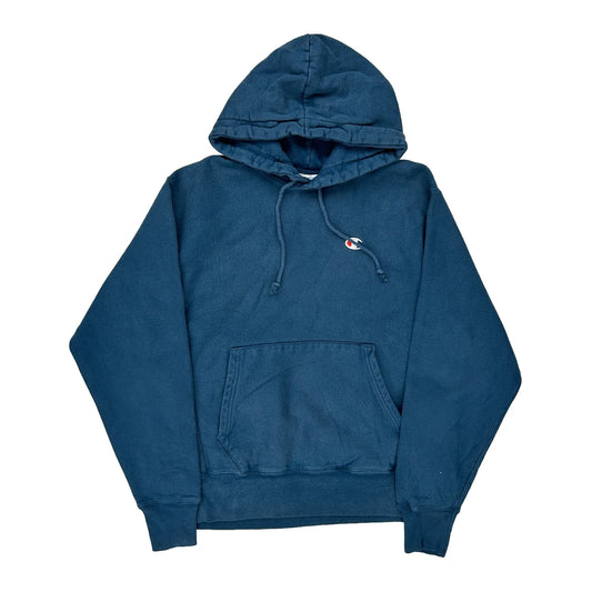 Reverse Weave Champion Hoodie - Medium Blue Cotton