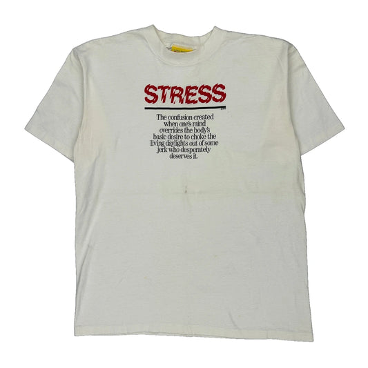 Stress Lake Street Single Stitch T-Shirt - XL White Cotton