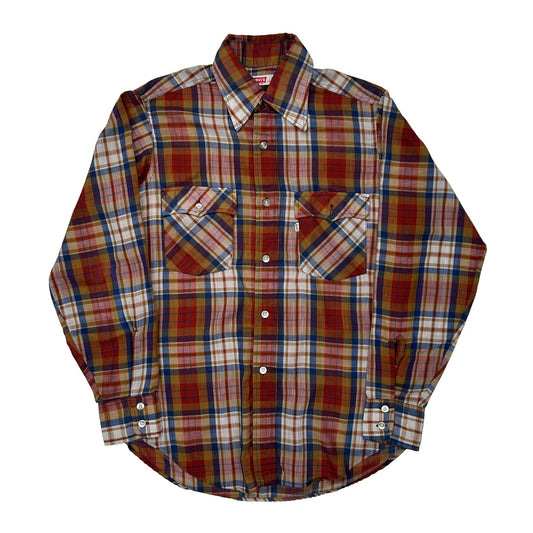 Levis Checked Flannel Shirt - Medium Multicoloured Cotton
