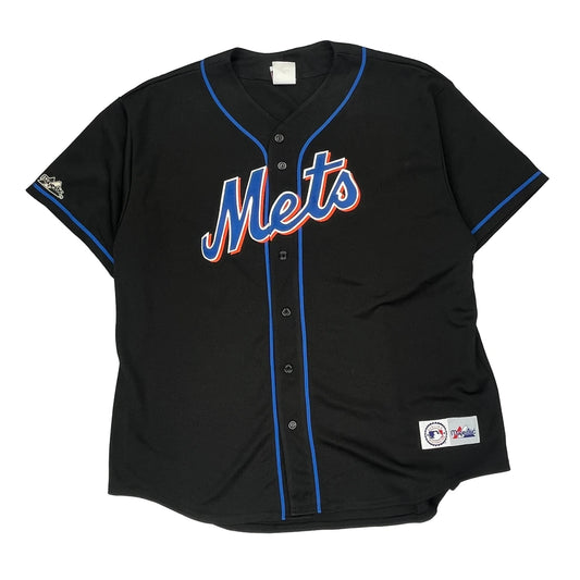 Made In USA Mets Majestic Mlb Jersey - 2XL Black Polyester