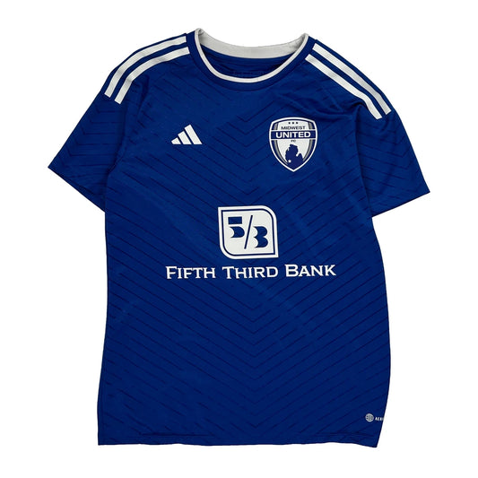 Midwest United Adidas Football Shirt - Small Blue Polyester