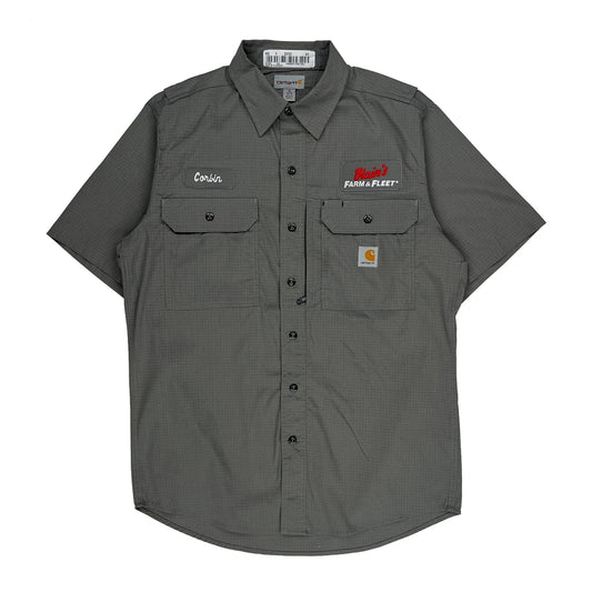 Blain'S Farm & Fleet Carhartt Short Sleeve Shirt - Medium Grey Cotton