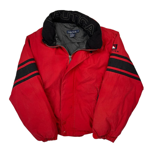 Nautica Spellout Puffer - Medium Red Cotton