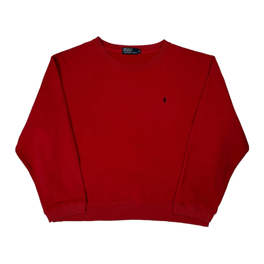 Vintage Polo By Ralph Lauren Sweatshirt - XL Red Cotton