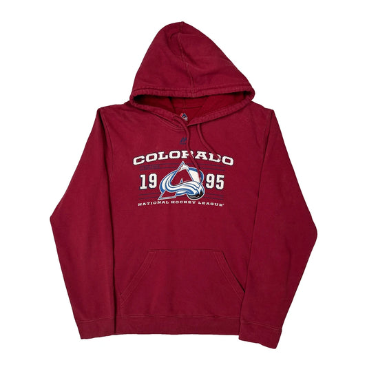 Vintage Colorado Avalanche Majestic Nhl Hoodie - Large Red Cotton