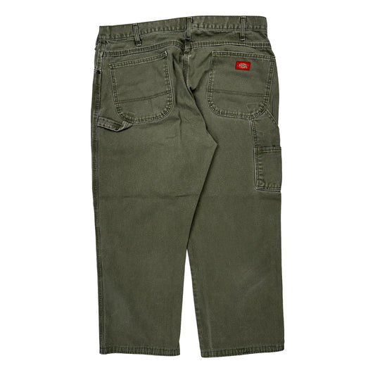 Vintage Dickies Carpenter Trousers - 38W 27L Green Cotton