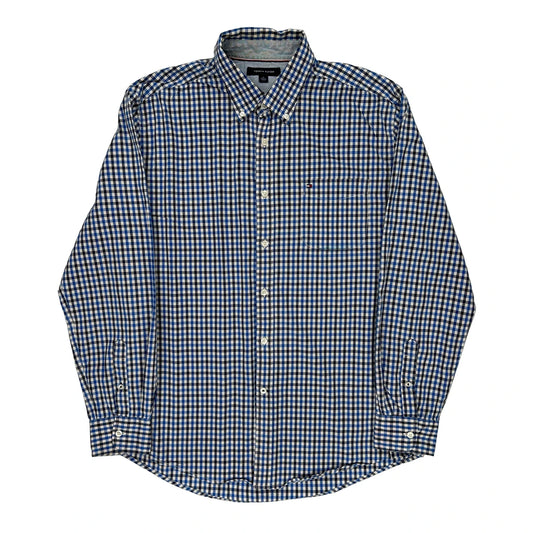Tommy Hilfiger Checked Shirt - XL Blue Cotton
