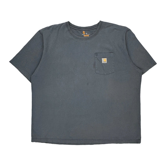 Carhartt T-Shirt - 2XL Blue Cotton
