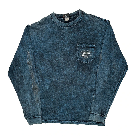 Warren Harley-Davidson Cortland, Ohio Harley Davidson Graphic Long Sleeve T-Shirt - Large Acid Wash Cotton