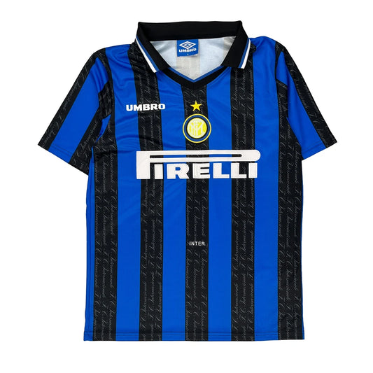 1997 Inter Milan Home Umbro Football Shirt - Small Black Polyester