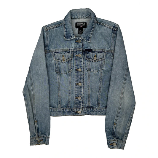 Polo Jeans Ralph Lauren Cropped Denim Jacket - Medium Light Wash Cotton