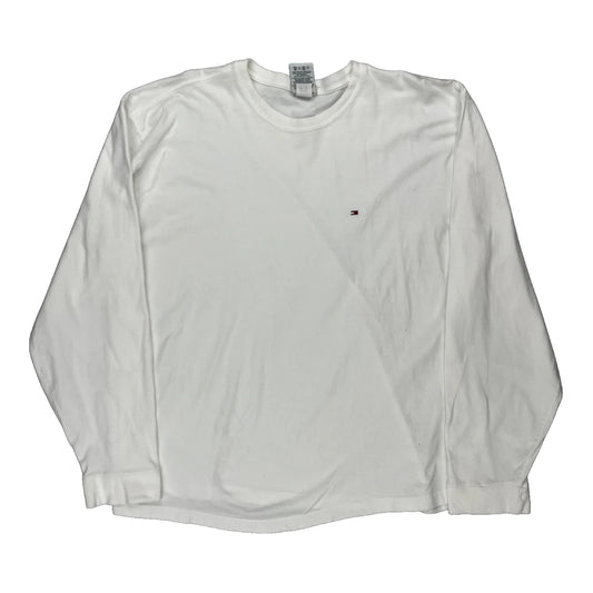 Tommy Hilfiger Long Sleeve T-Shirt - XL White Cotton