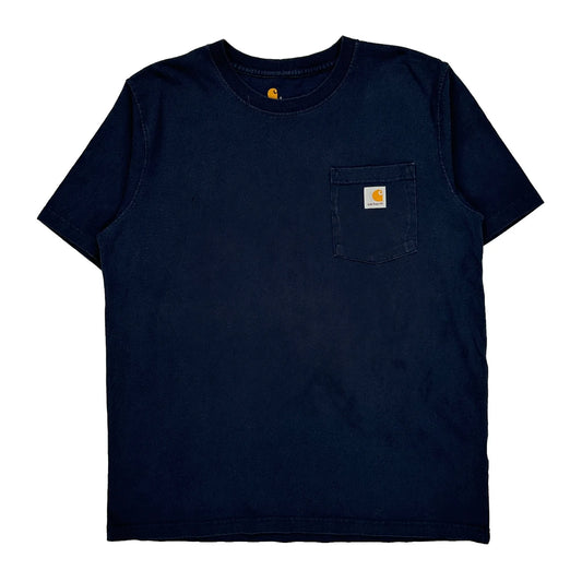 Carhartt T-Shirt - Large Navy Cotton