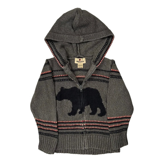 Vintage Age 5-6 Woolrich Hoodie - Medium Grey Wool