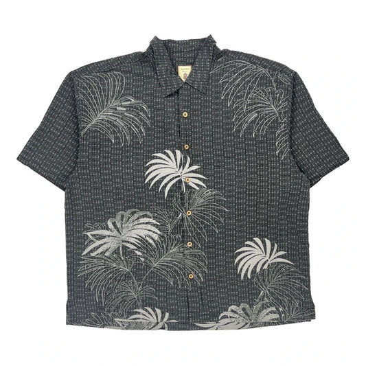 Jamaica Jaxx Floral Hawaiian Shirt - 2XL Grey Silk