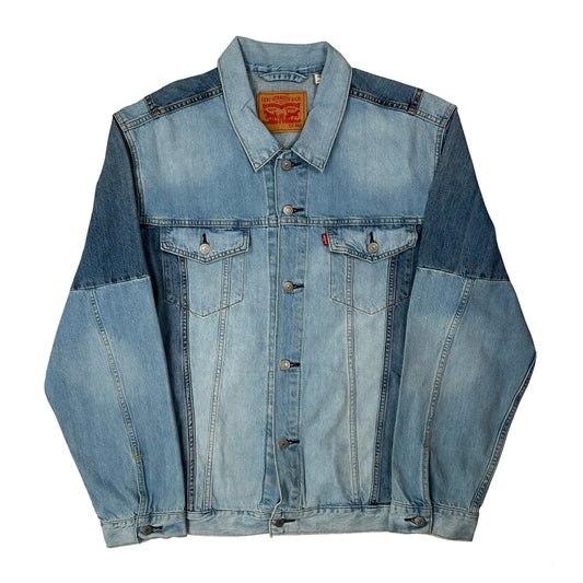 Vintage Levis Contrast Stitch Denim Jacket - 2XL Light Wash Denim