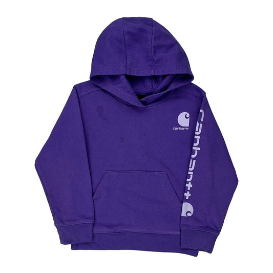 Age 5 Carhartt Hoodie - Small Purple Cotton Blend