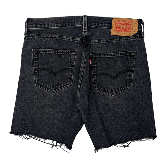 Levis Denim Shorts - 34W 10L Black Cotton