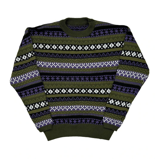 Unbranded Striped Jumper - Medium Black Acrylic