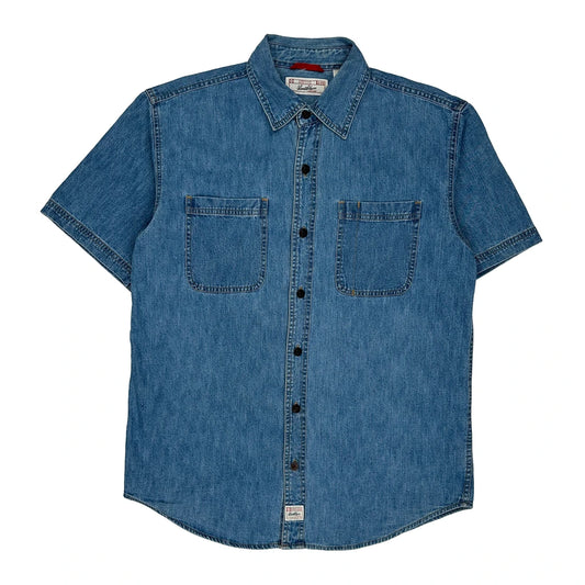 Vintage Levis Denim Shirt - Medium Blue Cotton