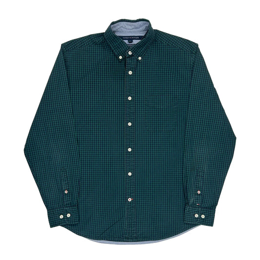 Tommy Hilfiger Checked Shirt - Medium Green Cotton