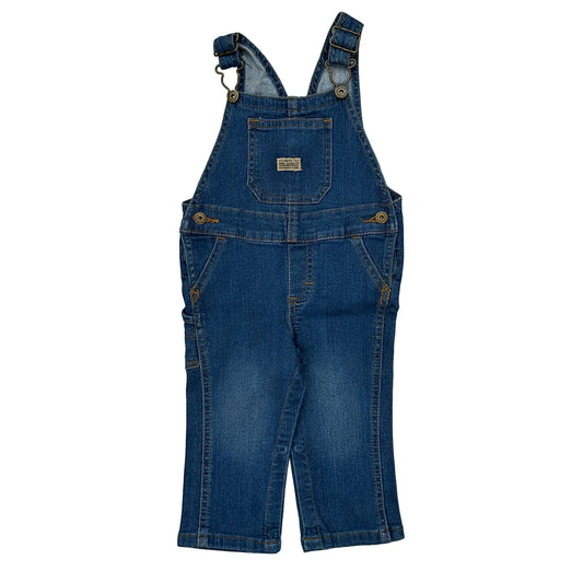 12 Months Oshkosh Dungarees - 3XS Blue Cotton Blend