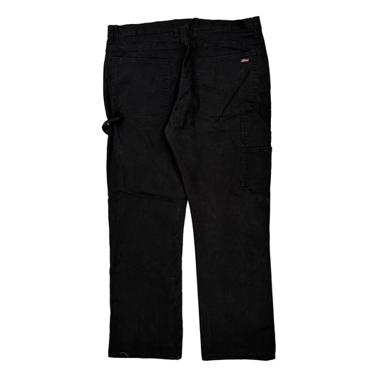Dickies Carpenter Trousers - 38W 32L Black Cotton