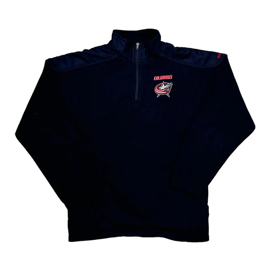 Vintage Columbus Blue Jackets Reebok Nhl Fleece - XL Navy Polyester