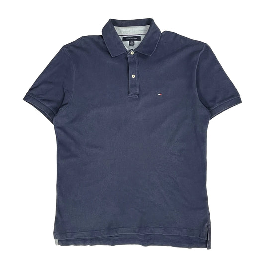 Tommy Hilfiger Polo Shirt - Large Blue Cotton