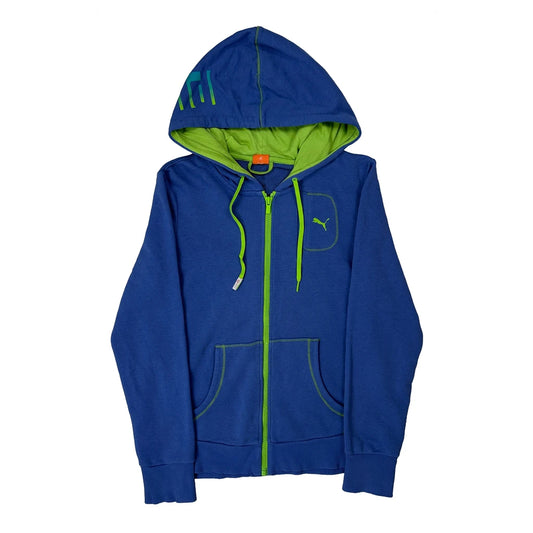 Vintage Puma Hoodie - Medium Blue Cotton