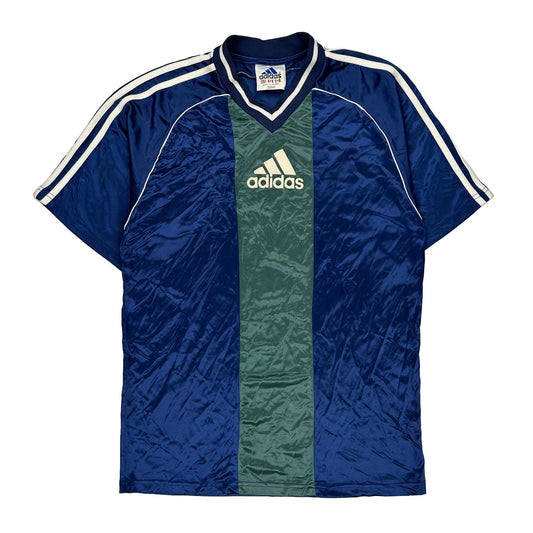 Adidas Football Shirt - Large Blue Polyester