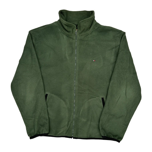 Tommy Hilfiger Fleece Jacket - XL Green Polyester