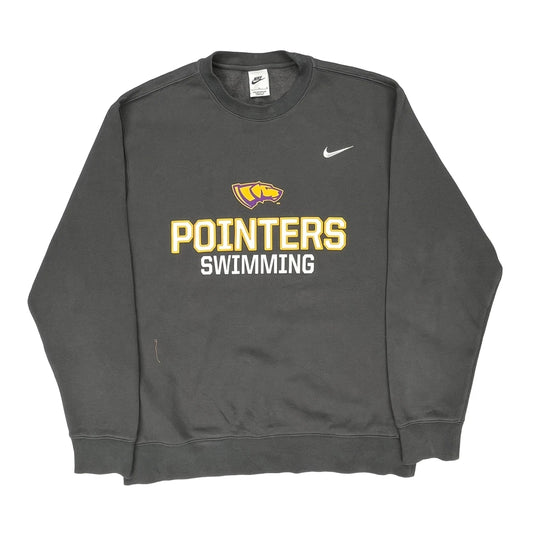 Pointers Swimming Nike College Sweatshirt - Large Grey Cotton