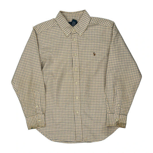 Age 10-12 Ralph Lauren Checked Shirt - Medium Beige Cotton