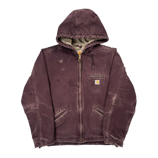 Carhartt Oversized Jacket - Medium Burgundy Cotton